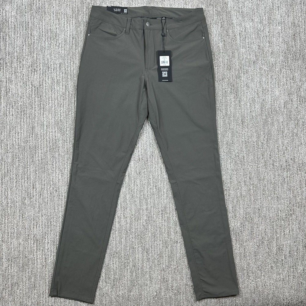 Cuts Clothing AO 5-Pocket Slim-Fit Performance Stretch Pants Steel Mens 32x34